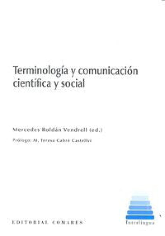 Terminología Y Comunicación Científica Social Libro